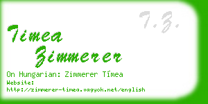 timea zimmerer business card